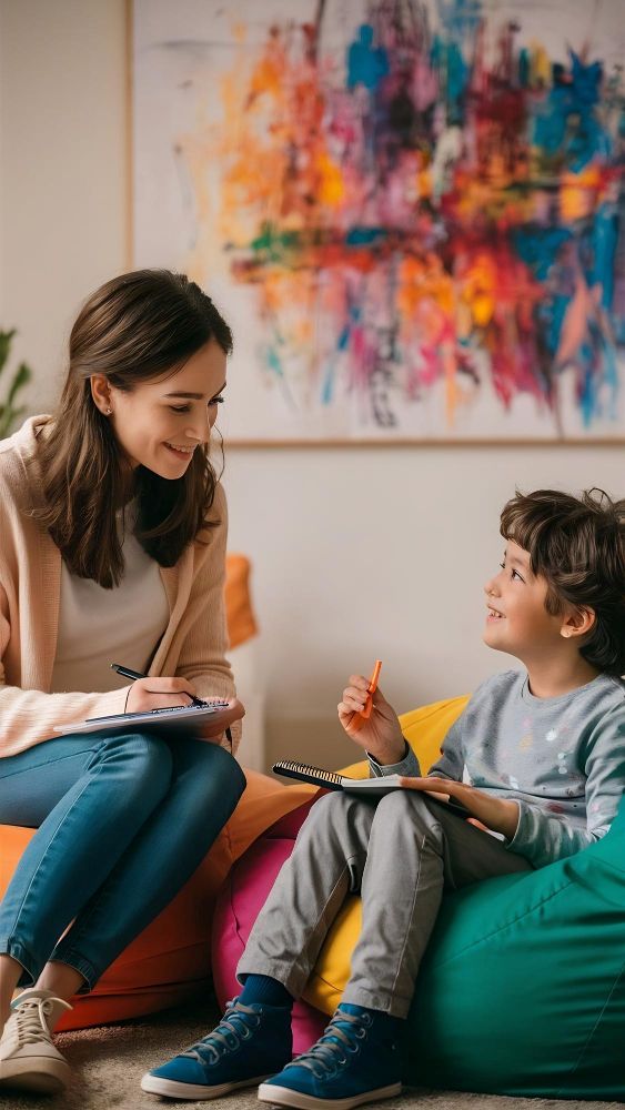 in-home ABA therapy Richmond Hill – child and therapist at home session